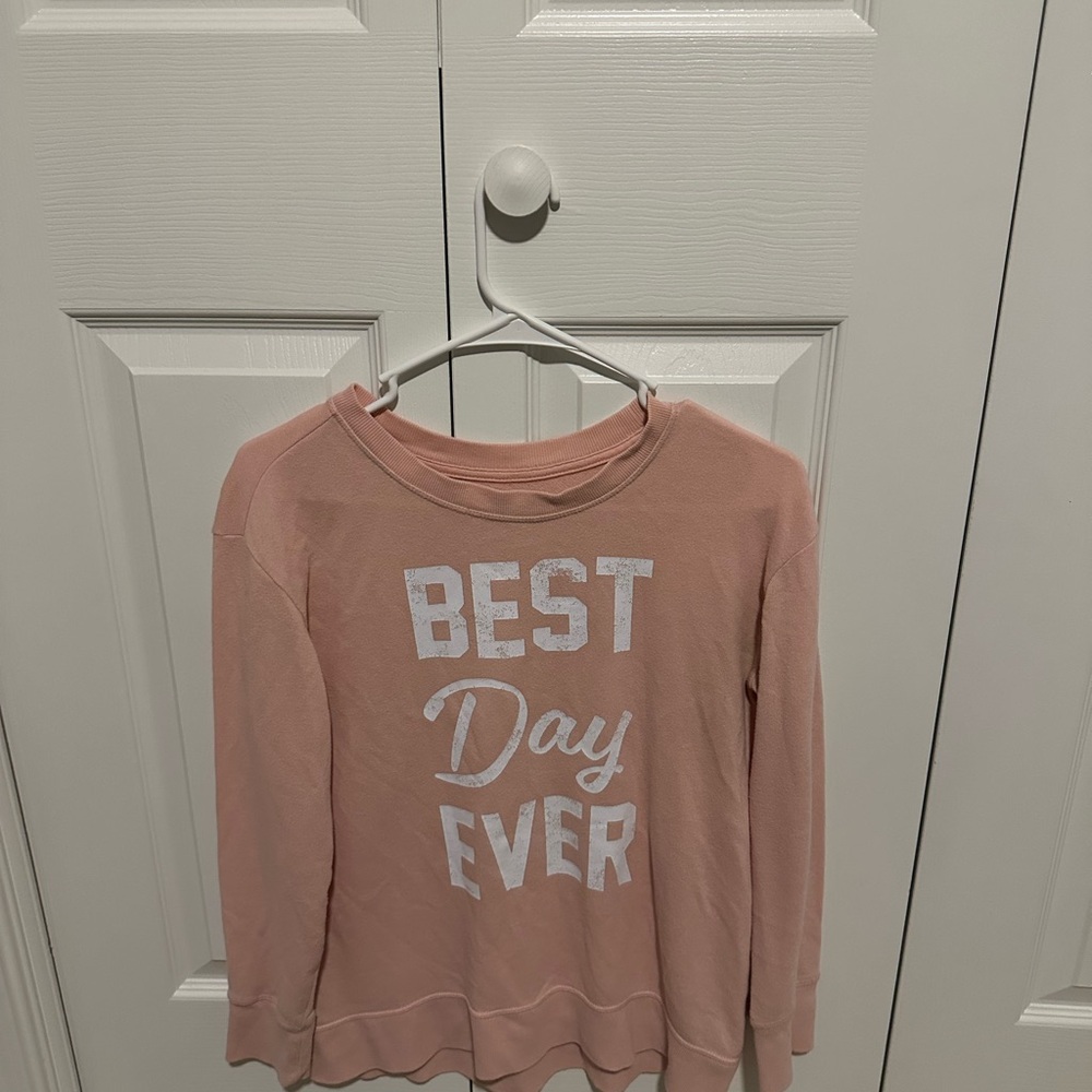 Justice Light Pink Graphic Sweatshirt